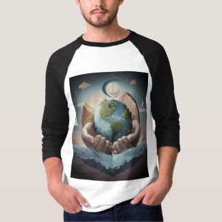 Camiseta blanca impresa "Be the Change"
