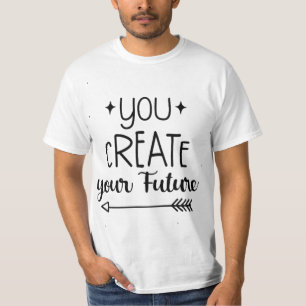 Camiseta Blanca Inspiradora para Hombres - Tú Crea