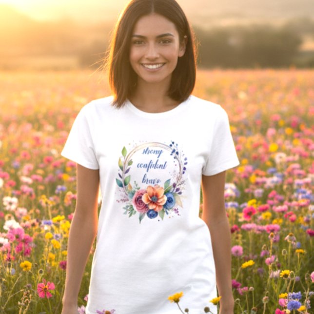 Camiseta Blanca Inspiradora para Mujeres (Subido por el creador)