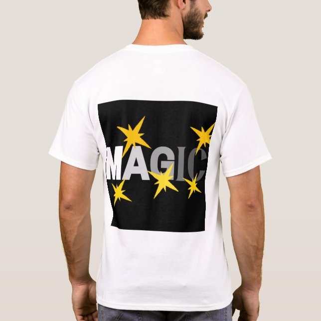 Camiseta blanca Magic Stars | DISEÑOS Z (Reverso)