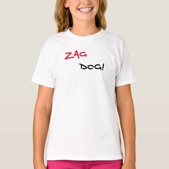 Camiseta blanca marca Zag Dog (Anverso)