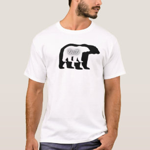 Camiseta Blanca Minimalista con Silueta de Papá Os
