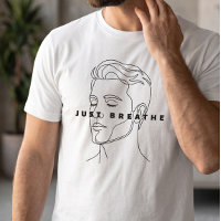 Camiseta blanca minimalista 'Solo Respira' | Arte 
