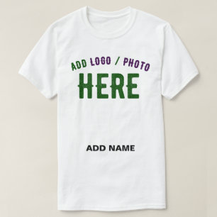 CAMISETA BLANCA MODERNA CON ESTILO PERSONALIZABLE MARCA VER