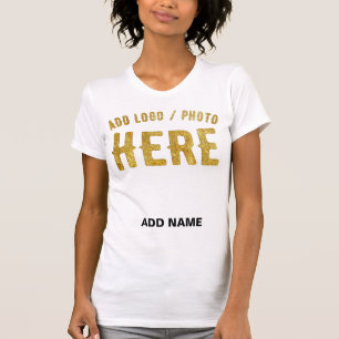 CAMISETA BLANCA MODERNA CON ESTILO PERSONALIZABLE VERIFICAD
