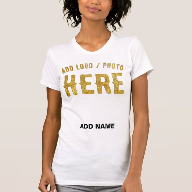 CAMISETA BLANCA MODERNA CON ESTILO PERSONALIZABLE VERIFICAD (Anverso)