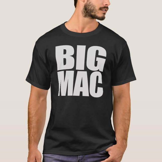 Camiseta blanca negra única del mac grande y (Anverso)
