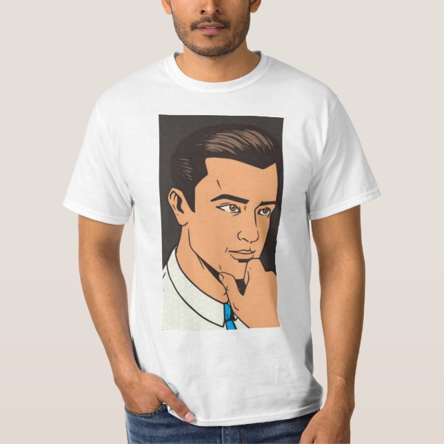 Camiseta blanca para hombre (Anverso)