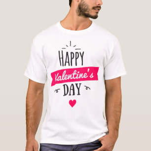 Camiseta blanca para hombres el día de San Valentí