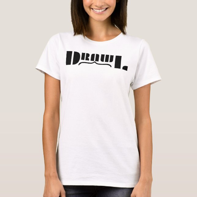 Camiseta blanca para mujeres Drawl OG (Anverso)