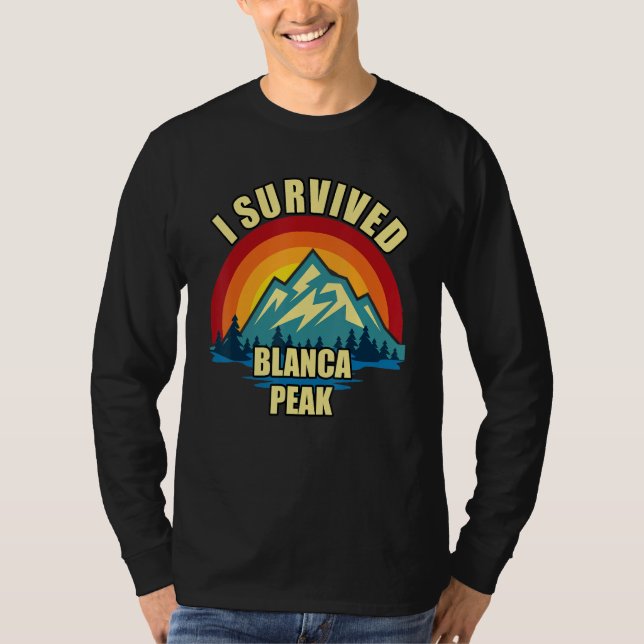 Camiseta Blanca Peak Hiking Mountian Climbing (Anverso)