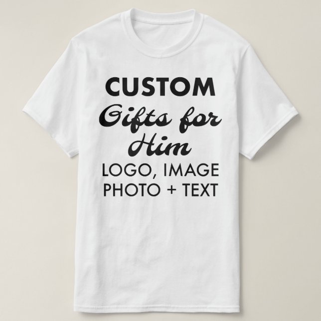 Camiseta blanca personalizada de personalizado (Diseño del anverso)
