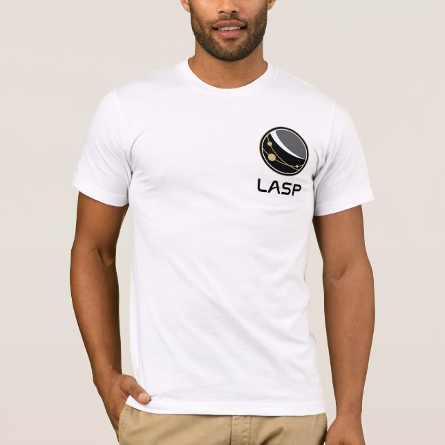 Camiseta blanca premium para hombres LASP (Anverso)