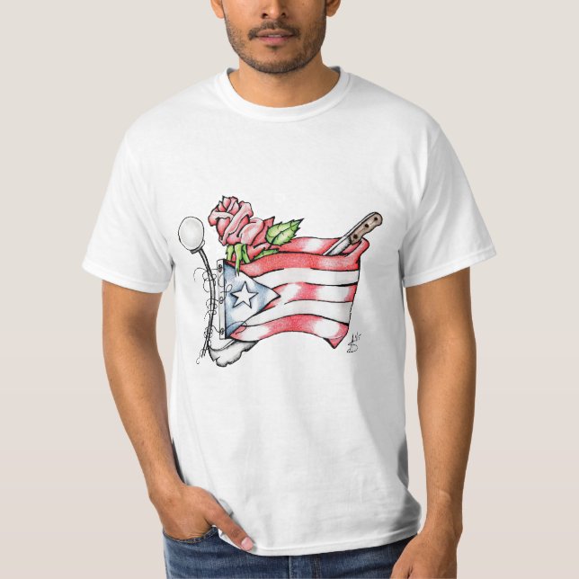 Camiseta blanca PUERTO RICO (Anverso)