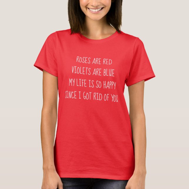 Camiseta blanca roja del solo día de San Valentín (Anverso)