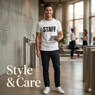 Camiseta blanca STAFF para hombres – Simple y eleg
