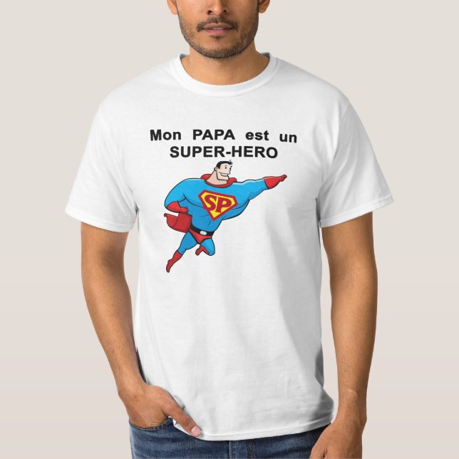 Camiseta blanca SUPER PAPÁ (Anverso)