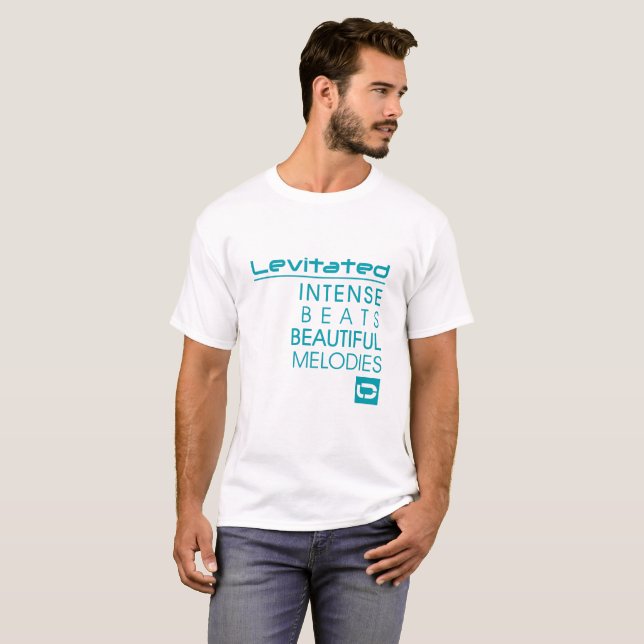 Camiseta blanca V4 de la emoción de los hombres (Anverso completo)