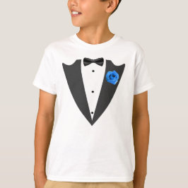 Camiseta blanca y negra de Tuxedo