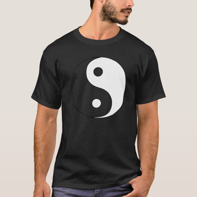 Camiseta (blanca y transparente) de Yin Yang (Anverso)