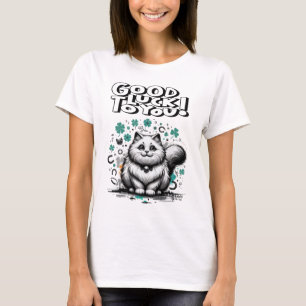 Camiseta Blancas de gatos afortunadas