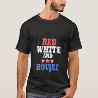 Camiseta Blancas Rojas y Boujee Gracioso 4 de Julio de Patr