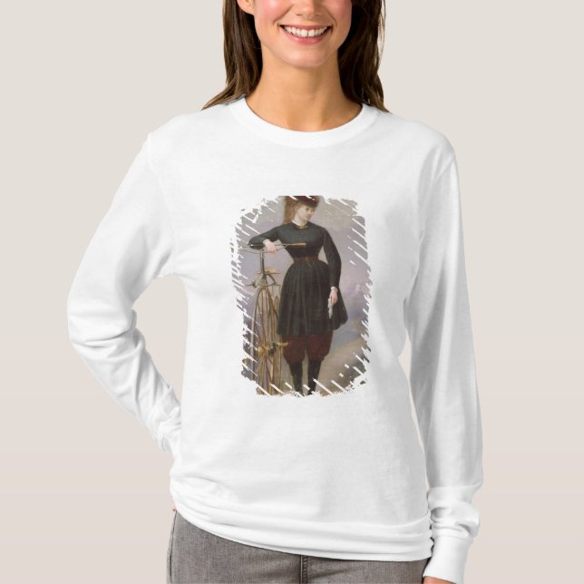 Camiseta Blanche d'Antigny y su velocípedo (Anverso)