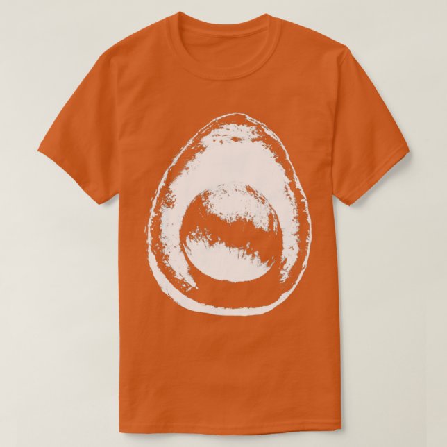 Camiseta blanco aguacate sobre negro (Diseño del anverso)