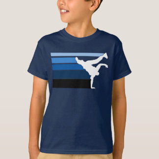 Camiseta Blanco azul de la pendiente de BBOY