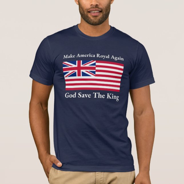 Camiseta Blanco azul rojo gracioso hace que Estados Unidos  (Anverso)