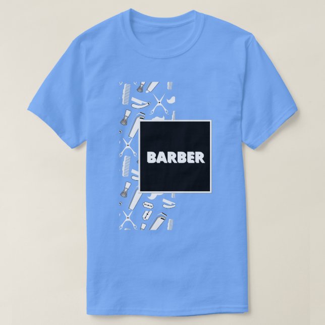 Camiseta Blanco barbero en negro (Diseño del anverso)