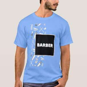 Camiseta Blanco barbero en negro