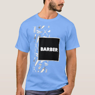 Camiseta Blanco barbero en negro