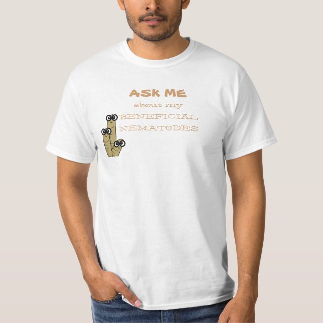 Camiseta Blanco beneficioso básico del humor del jardín de (Anverso)