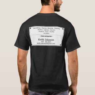 Camiseta Blanco blanco negro de la construcción de Handyma