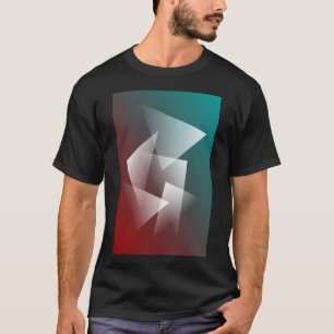 Camiseta blanco burdeos verde azulado