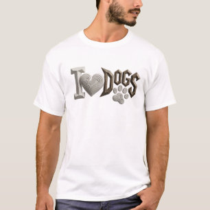 Camiseta Blanco Caprichoso DISEÑO ORIGINAL AMO LOS PERROS