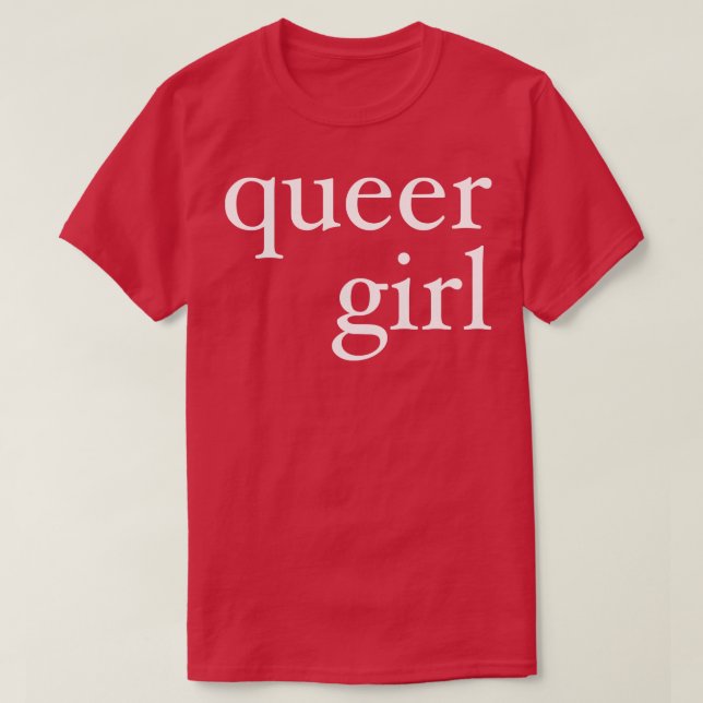 Camiseta blanco chica queer (Diseño del anverso)