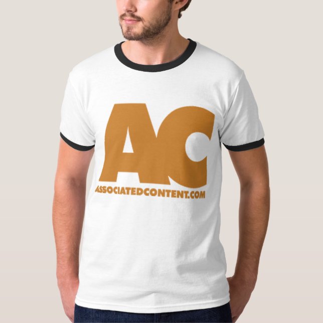 Camiseta Blanco contento asociado T con el ajuste negro (Anverso)