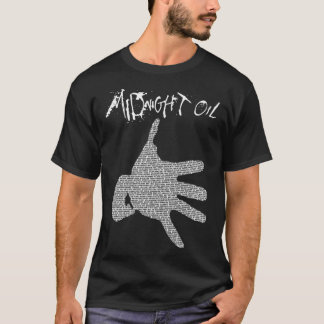 Camiseta blanco de aceite de medianoche