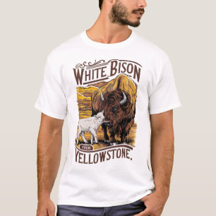 CAMISETA BLANCO DE BISÓN BLANCO PROFECY CALF DE YELLOWSTONE