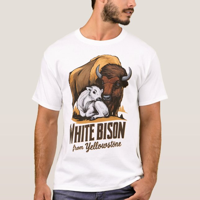 CAMISETA BLANCO DE BISÓN DE BEBÉ PROFECY CALF DE YELLOWSTON (Anverso)