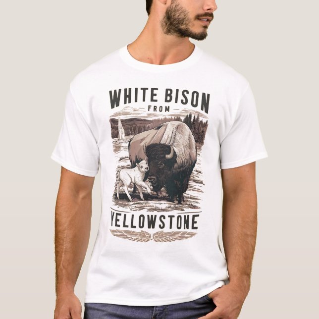 CAMISETA BLANCO DE BISÓN DE BEBÉ PROFECY CALF DE YELLOWSTON (Anverso)