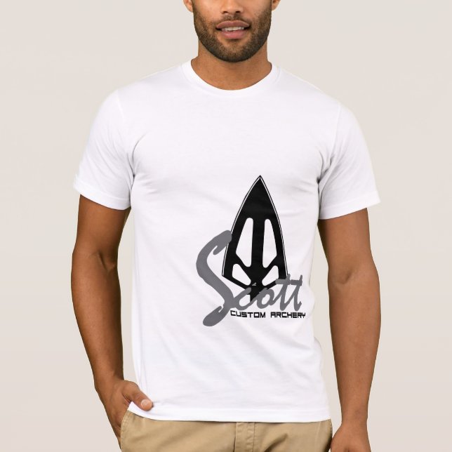Camiseta BLANCO de encargo del tiro al arco de Scott (Anverso)