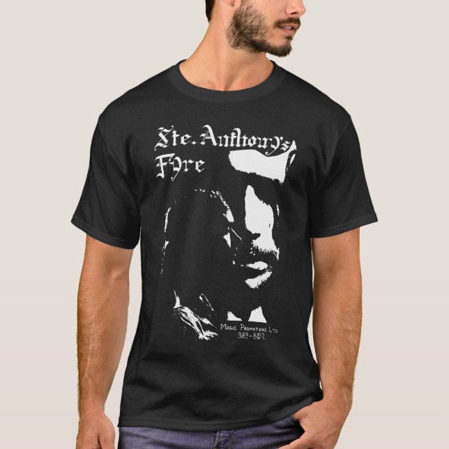 Camiseta Blanco de Fyre de Sainte Anthony en negro (Anverso)