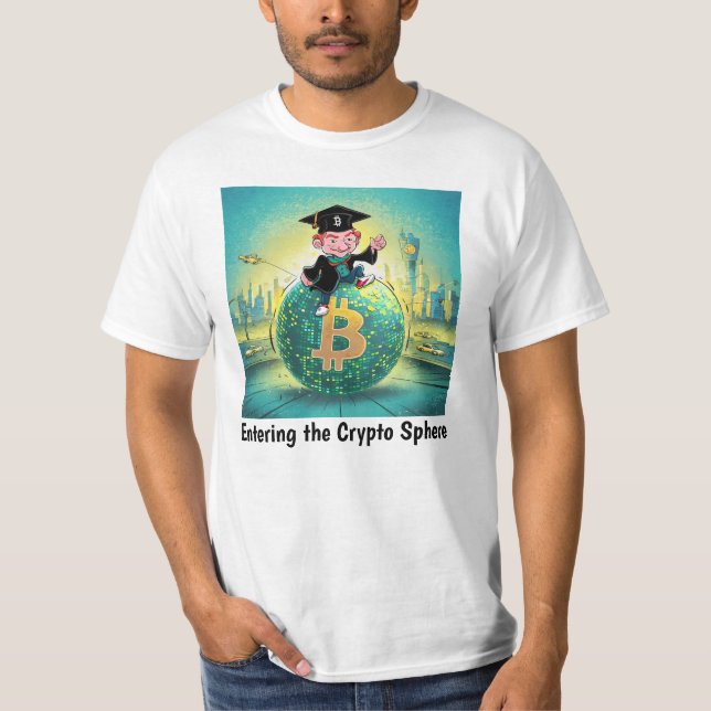 Camiseta Blanco de graduación de Bitcoin (Anverso)