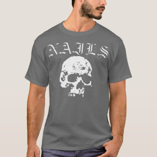 Camiseta Blanco de la banda de Punk duro de las uñas