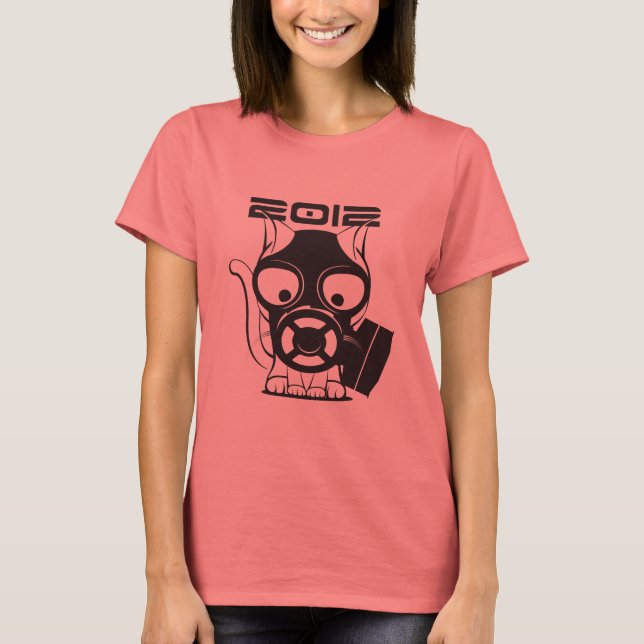 Camiseta Blanco de la máscara de gas de 2012 (Anverso)