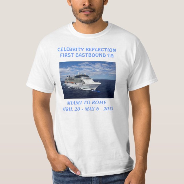 Camiseta Blanco de la reflexión TA de la celebridad (Anverso)