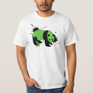Camiseta Blanco de la salpicadura de la panda